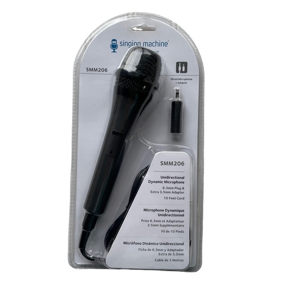 Singing Machine SMM 206 Unidirectional Dynamic Wired Microphone #SMM206 New - Picture 1 of 10